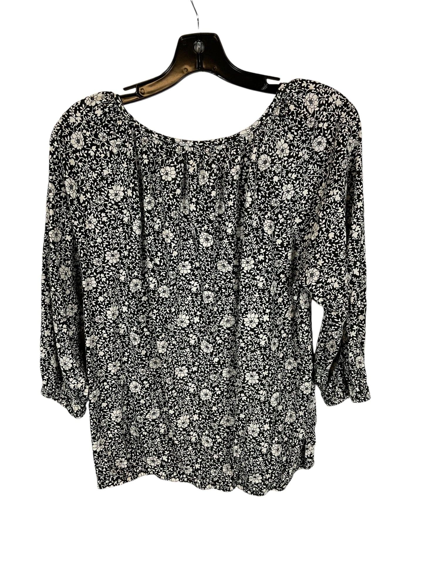 Top Long Sleeve By Michael By Michael Kors In Black, Size: L