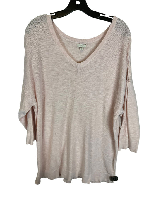 Top Long Sleeve By Sonoma In Pink, Size: 1x