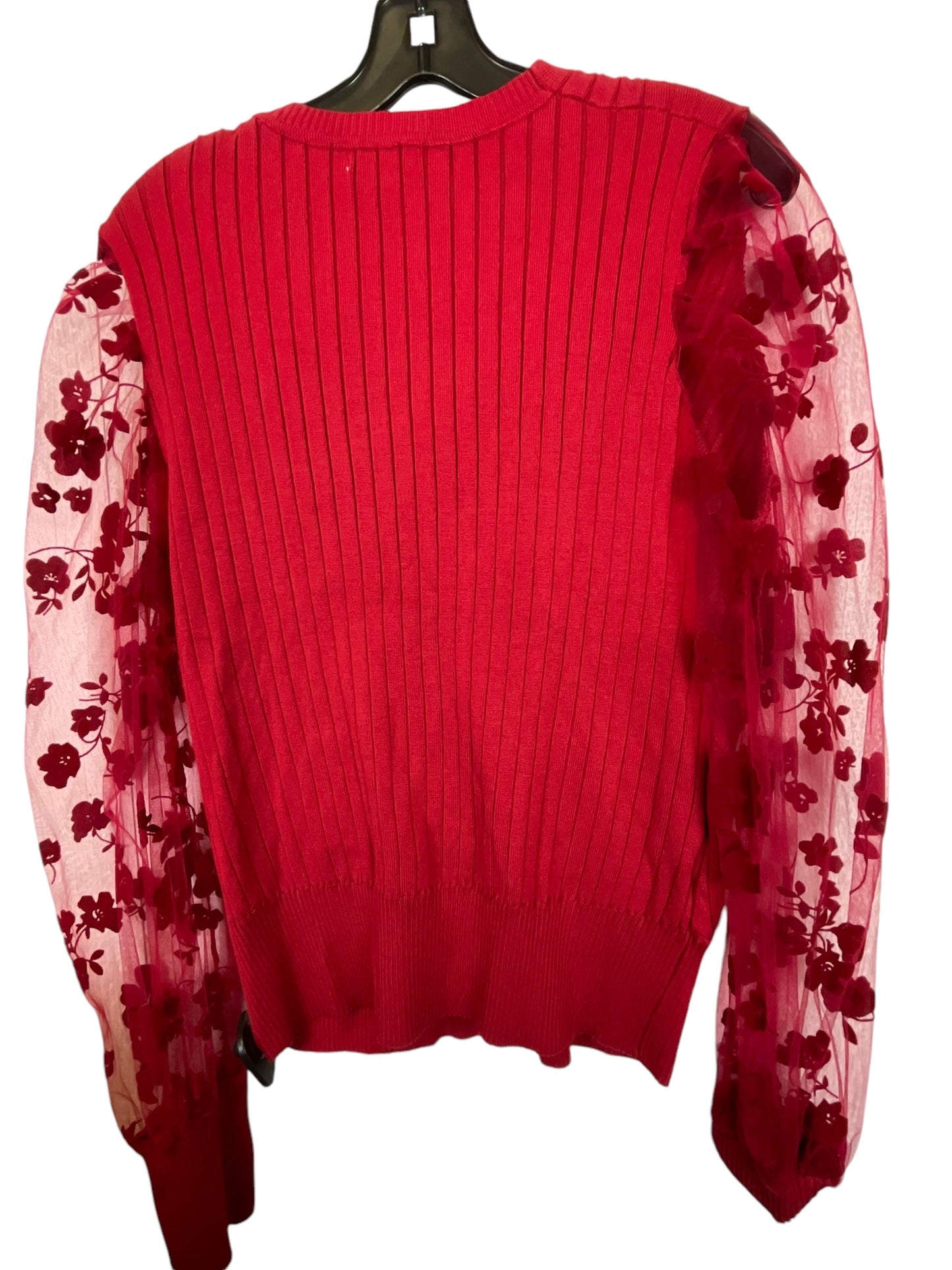 Top Long Sleeve By Cato In Red, Size: L