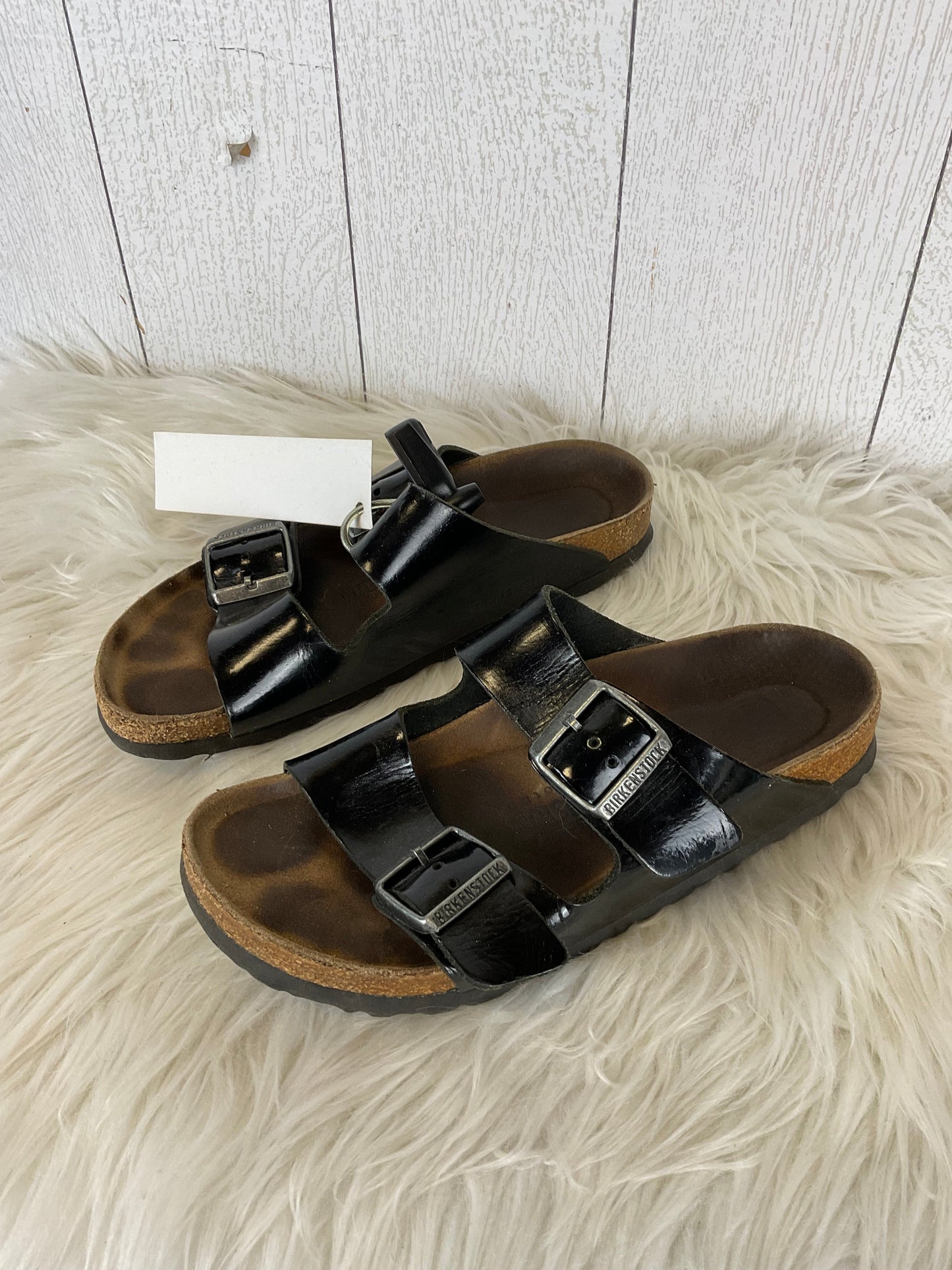 Sandals Designer By Birkenstock In Black, Size: 7.5