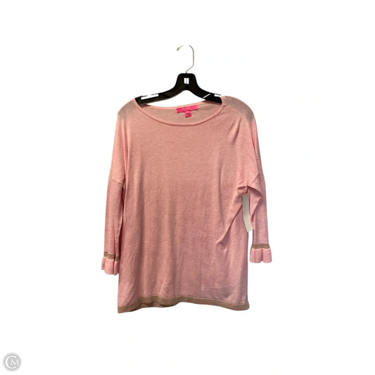 Top Long Sleeve Designer By Lilly Pulitzer In Pink, Size: S