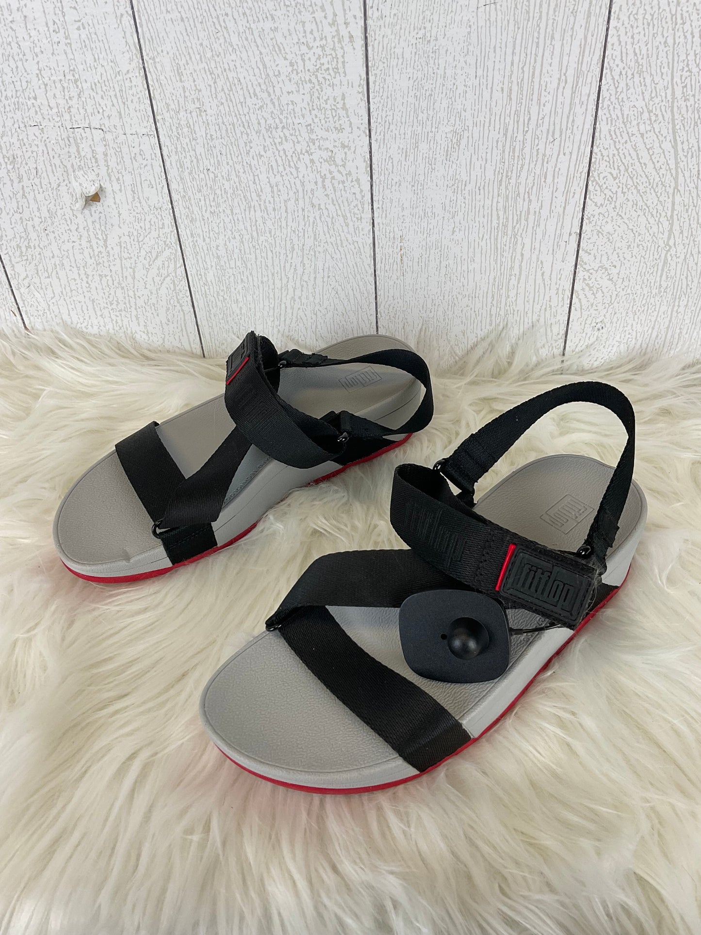 Grey Sandals Flats Fitflop, Size 6