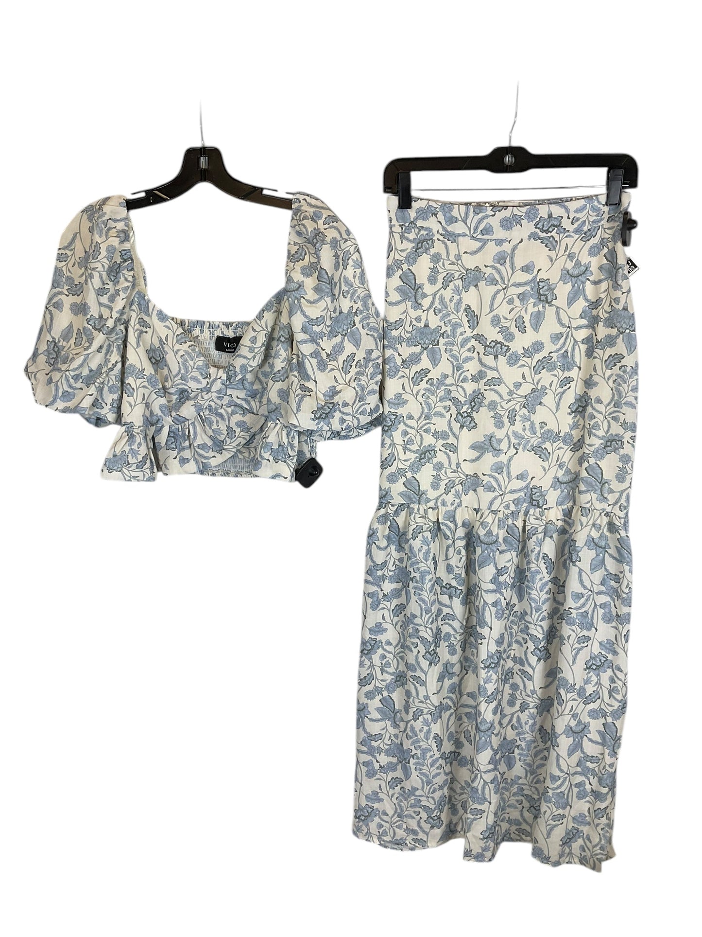 Skirt Set 2pc By Vici In Floral Print, Size: L