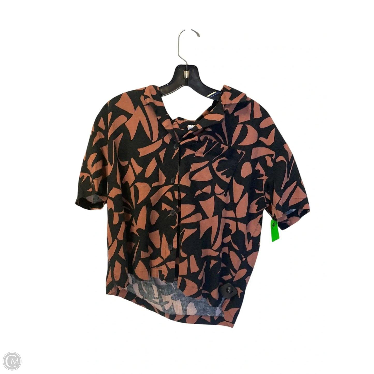 Top Short Sleeve By A New Day In Black & Brown, Size: S