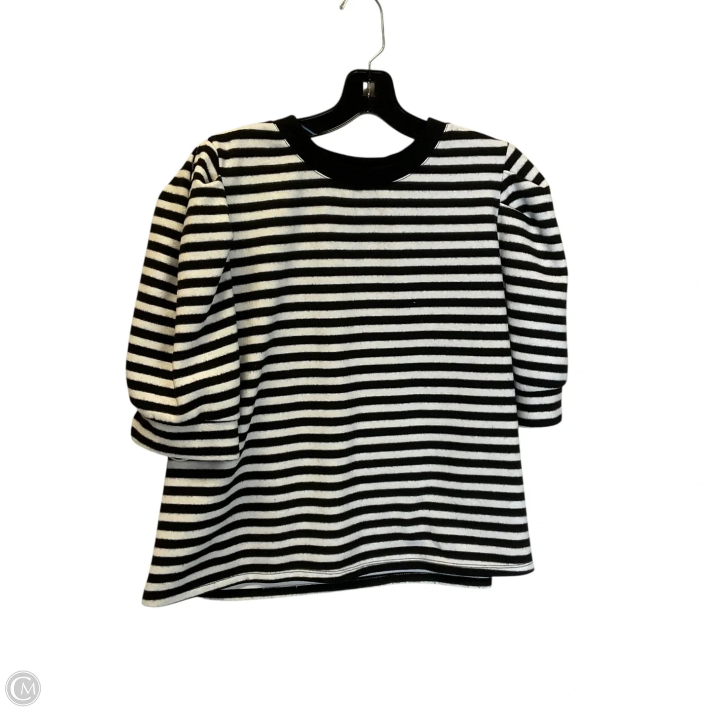 Top Short Sleeve By Who What Wear In Striped Pattern, Size: Xl