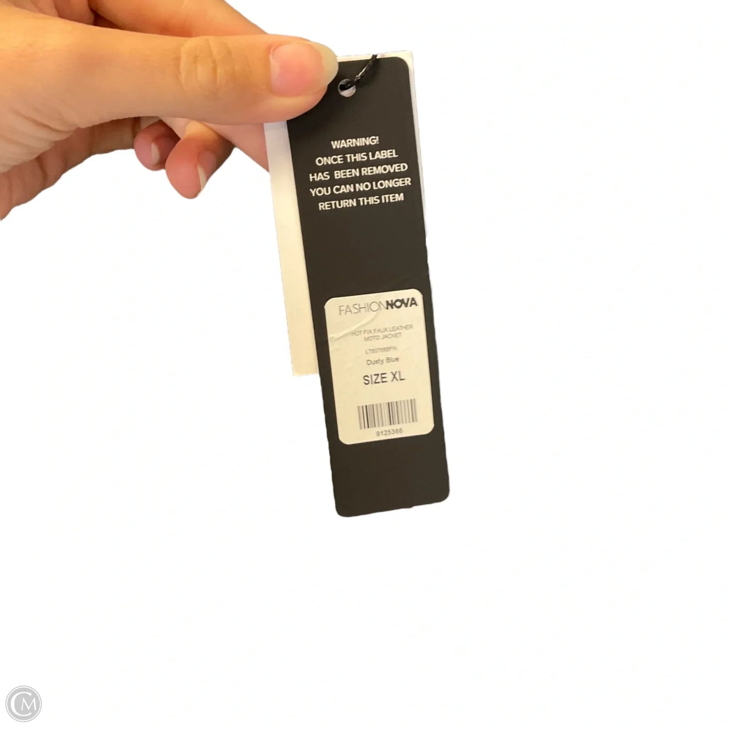 Jacket Moto Leather By Fashion Nova In Blue, Size: Xl