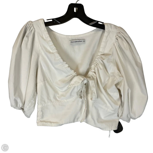 Top Short Sleeve By Abercrombie And Fitch In White, Size: S