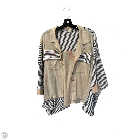 Top Long Sleeve By Pol In Striped Pattern, Size: S