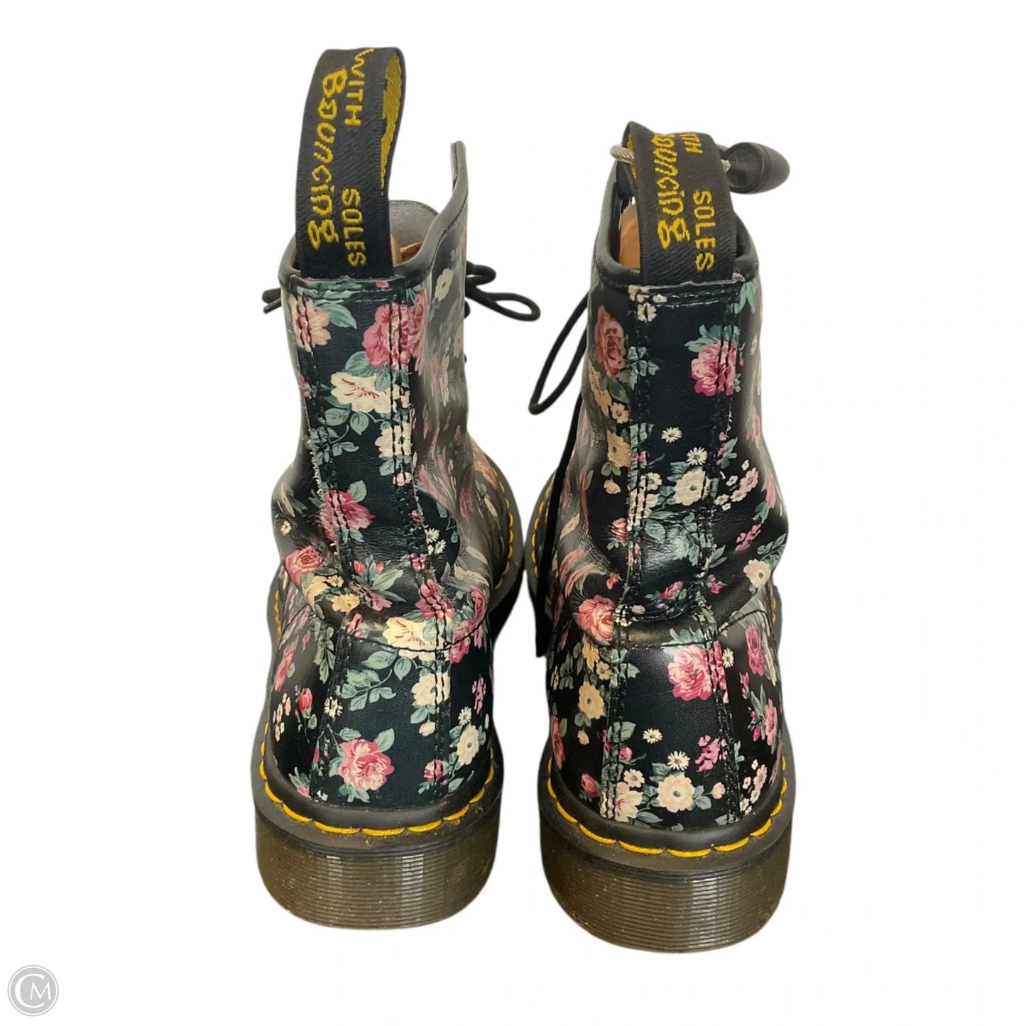 Boots Combat By Dr Martens In Floral Print, Size: 11