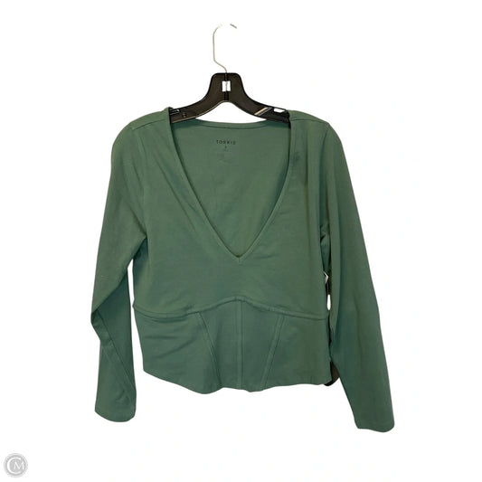 Top Long Sleeve By Torrid In Green, Size: 0
