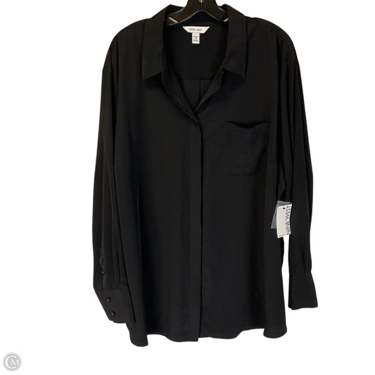 Top Long Sleeve By Nine West In Black, Size: 3x