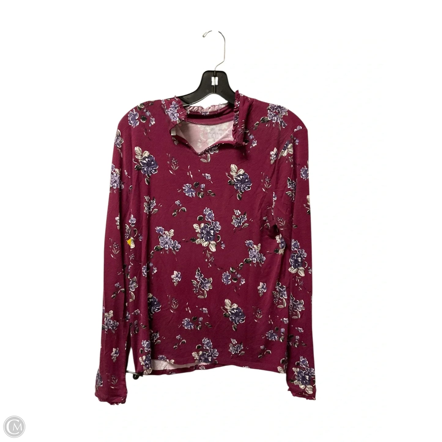Top Long Sleeve By Elle In Purple, Size: L