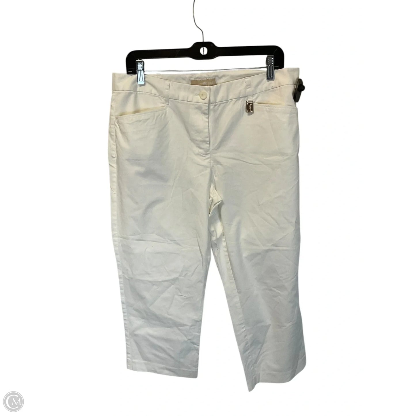 Capris By Michael By Michael Kors In White, Size: L
