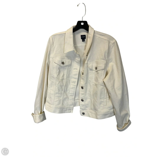 Jacket Denim By J. Crew In Cream, Size: L