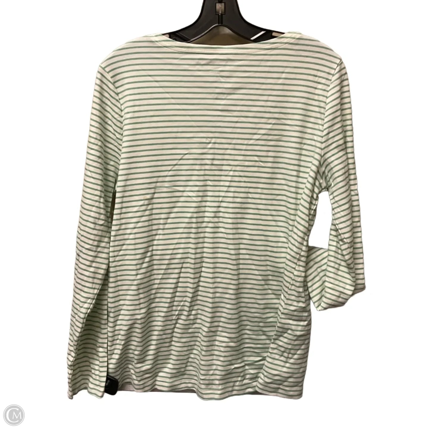 Top Long Sleeve By Croft And Barrow In Striped Pattern, Size: M