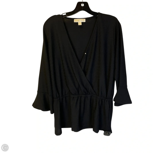Top Long Sleeve By Michael By Michael Kors In Black, Size: M