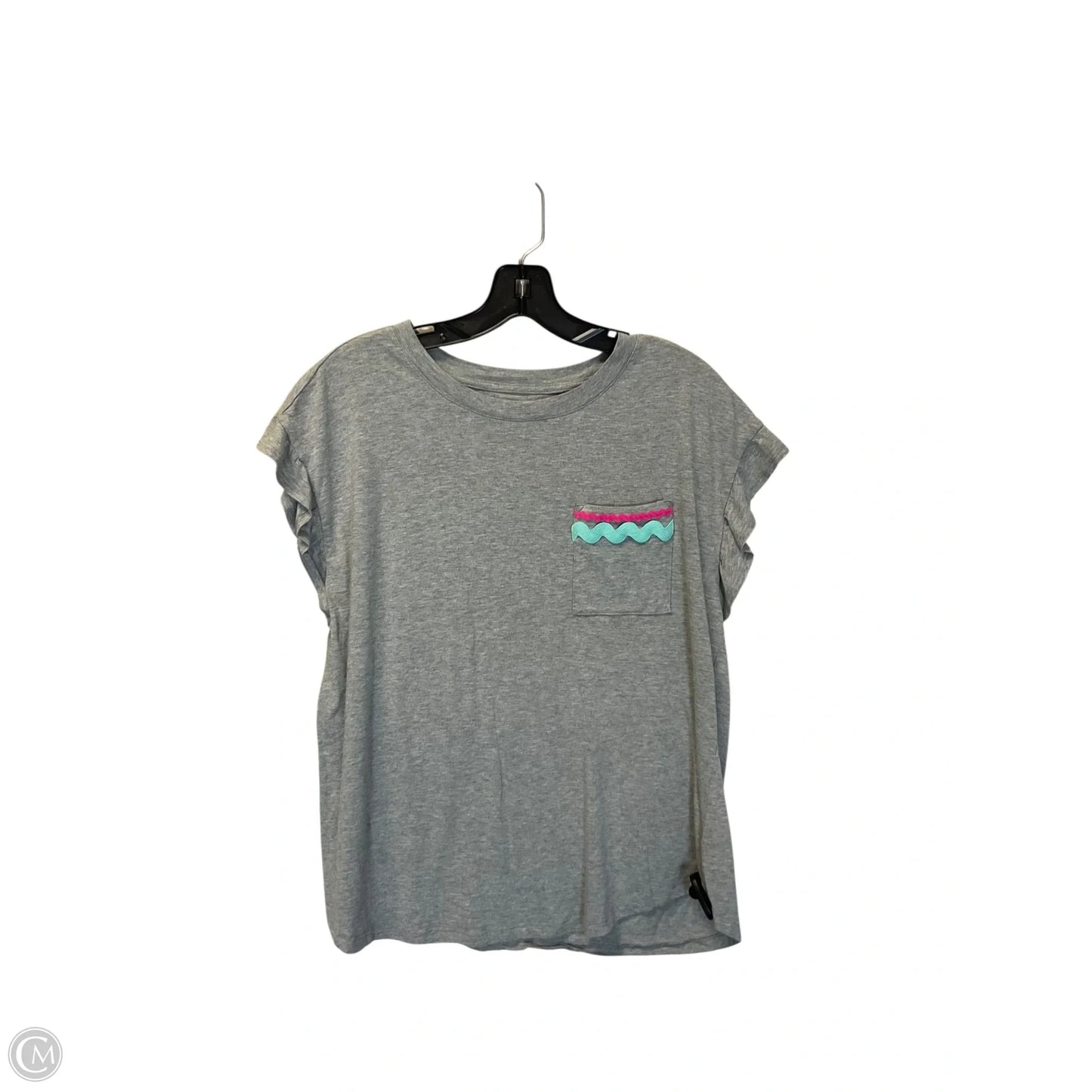 Top Short Sleeve By Crown And Ivy In Grey, Size: L