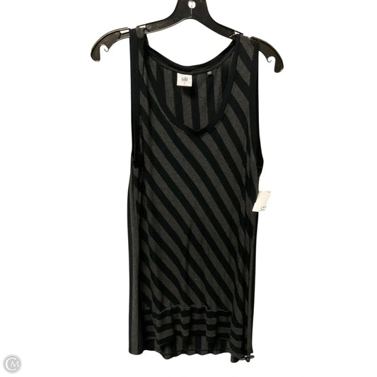 Top Sleeveless By Cabi In Striped Pattern, Size: L