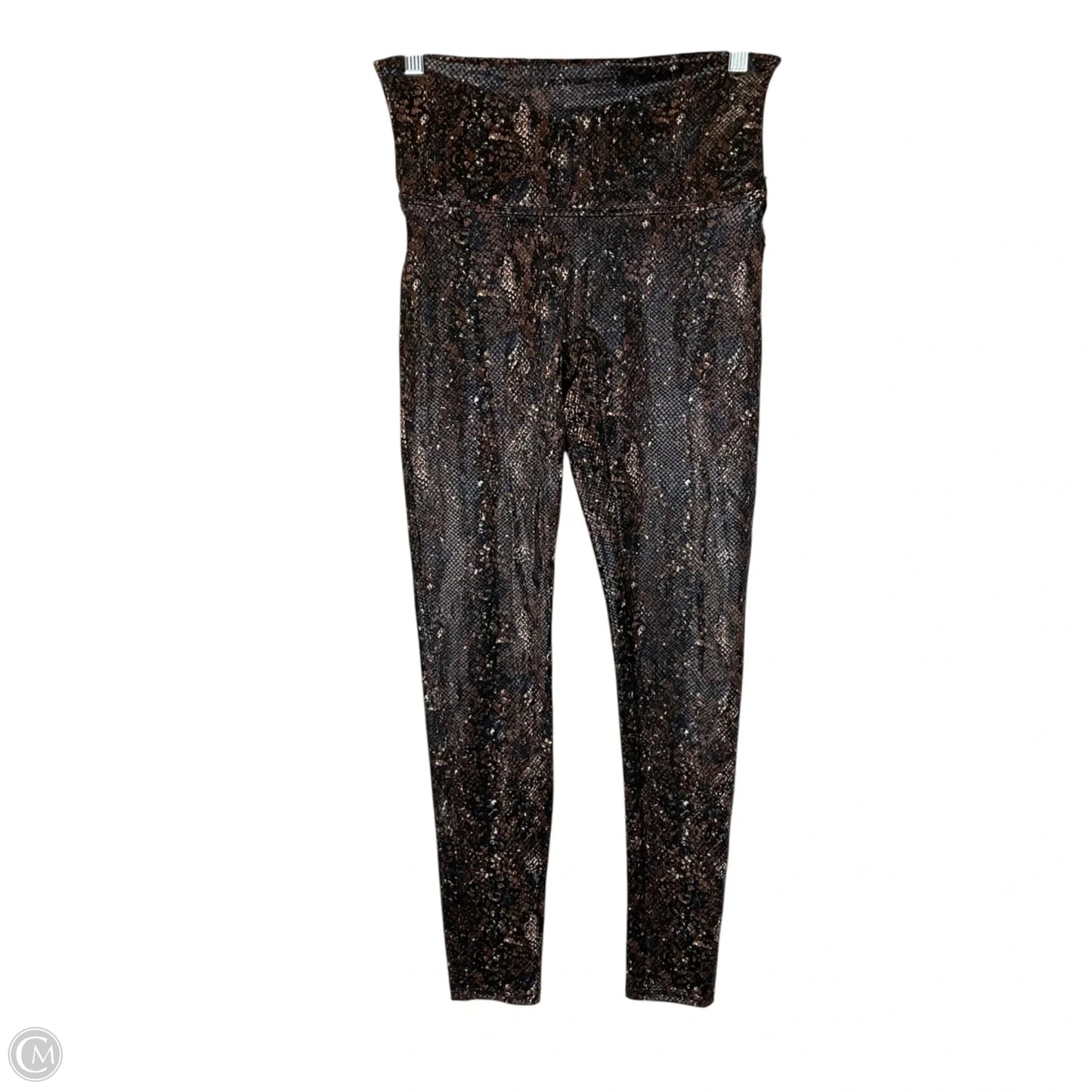 Athletic Leggings By Spanx In Snakeskin Print, Size: L