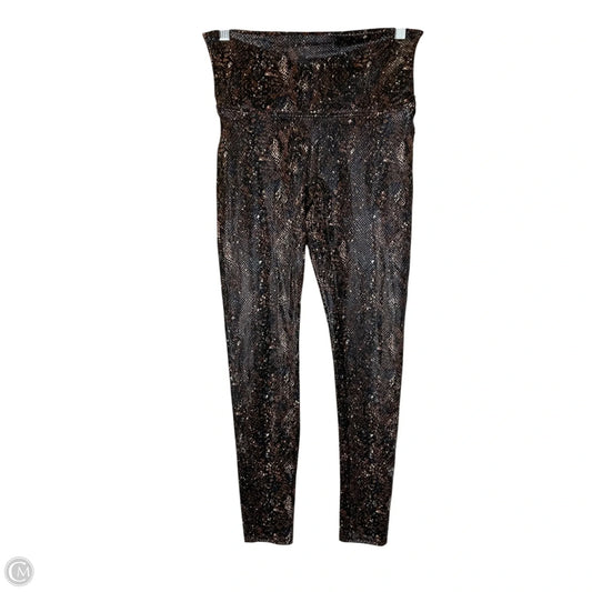 Athletic Leggings By Spanx In Snakeskin Print, Size: L