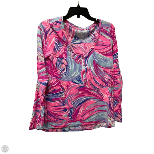 Top Long Sleeve Designer By Lilly Pulitzer In Pink, Size: M