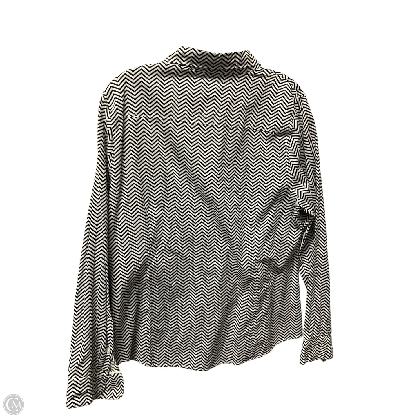 Top Long Sleeve By Crown And Ivy In Striped Pattern, Size: L