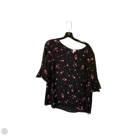 Top Short Sleeve By Elle In Black, Size: Xl