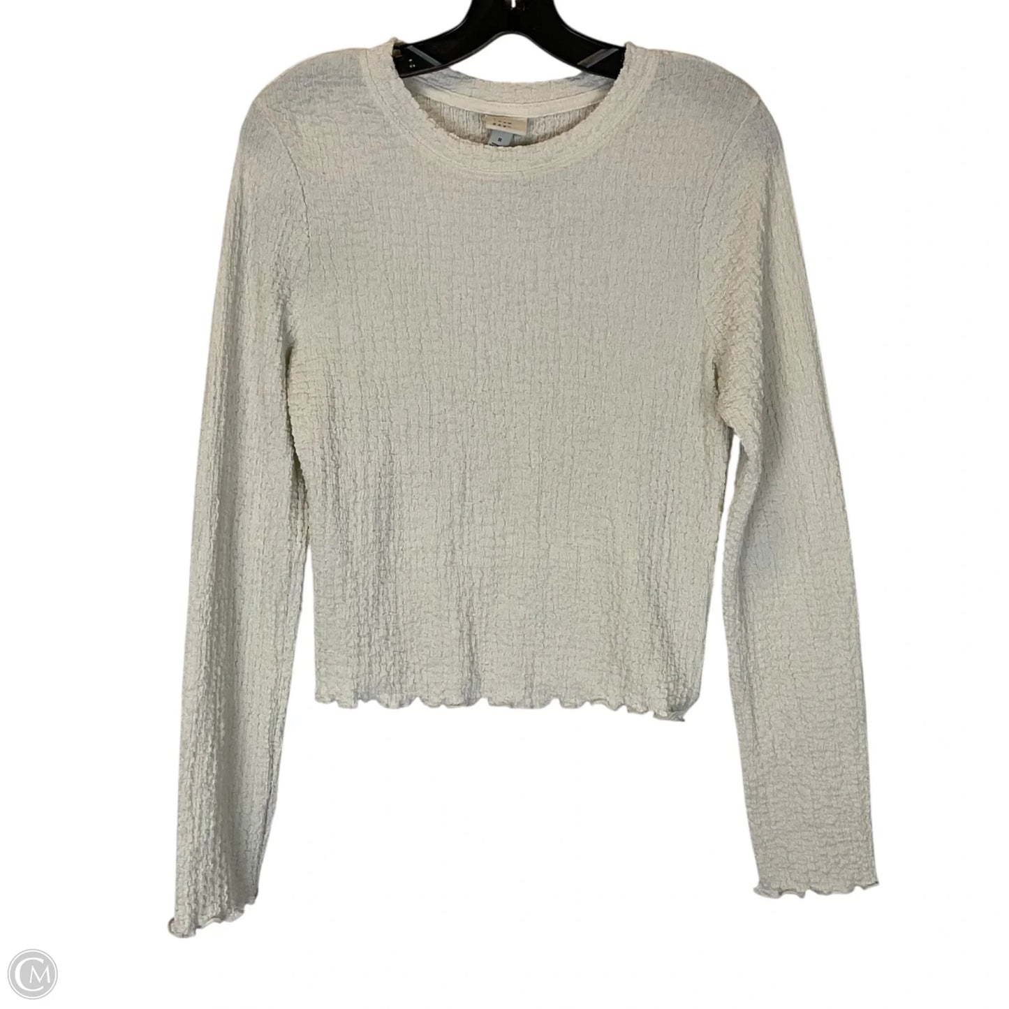 Top Long Sleeve By A New Day In Cream, Size: S