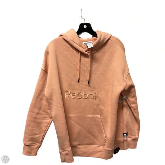 Sweatshirt Hoodie By Reebok In Orange, Size: M