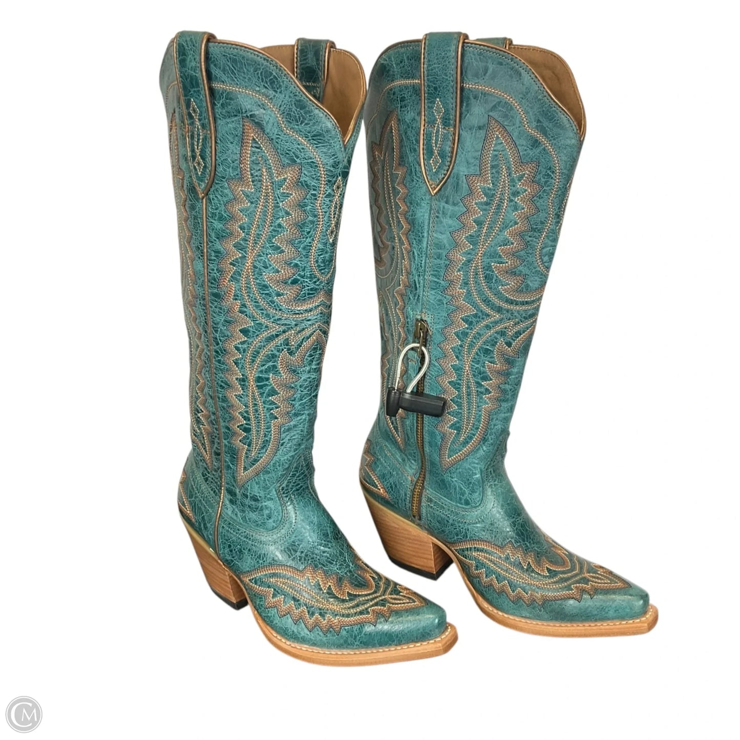 Boots Mid-calf Heels By Ariat In Teal, Size: 6