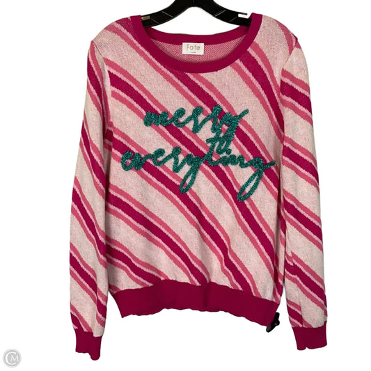 Sweater By Fate In Pink, Size: L
