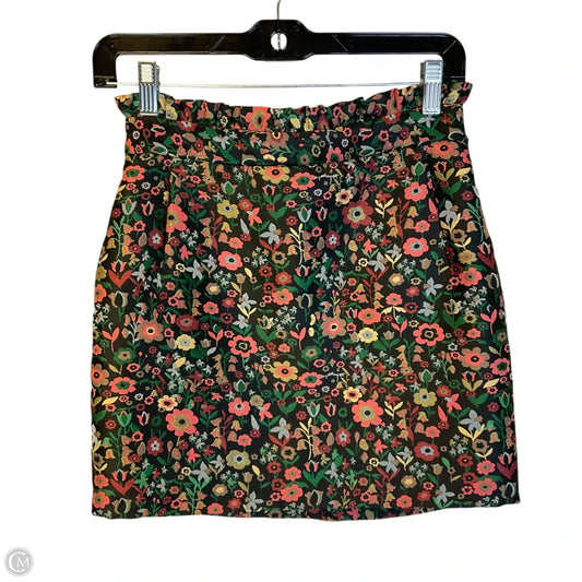 Skirt Mini & Short By Top Shop In Floral Print, Size: 4