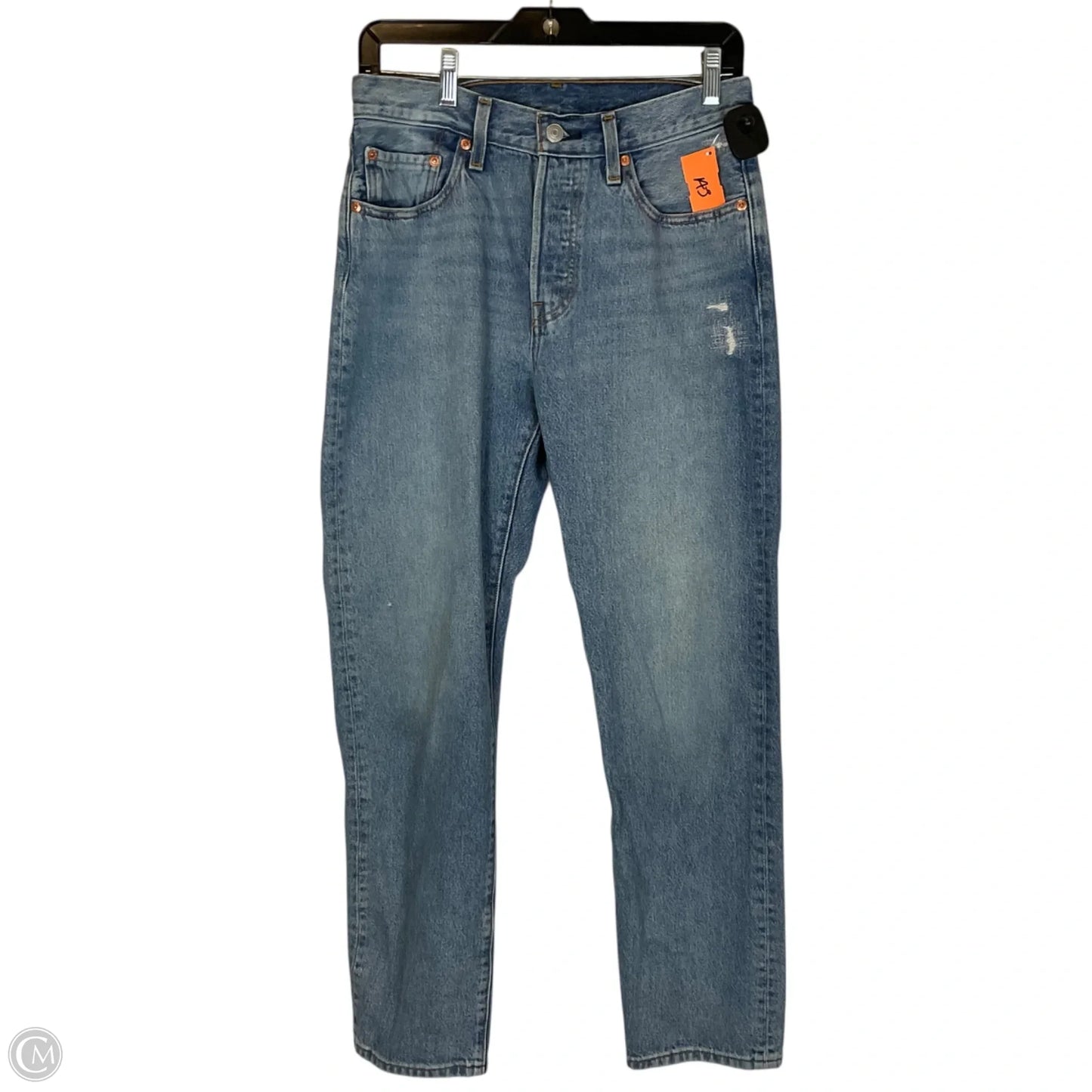 Jeans Straight By Levis In Blue Denim, Size: 6 (28)