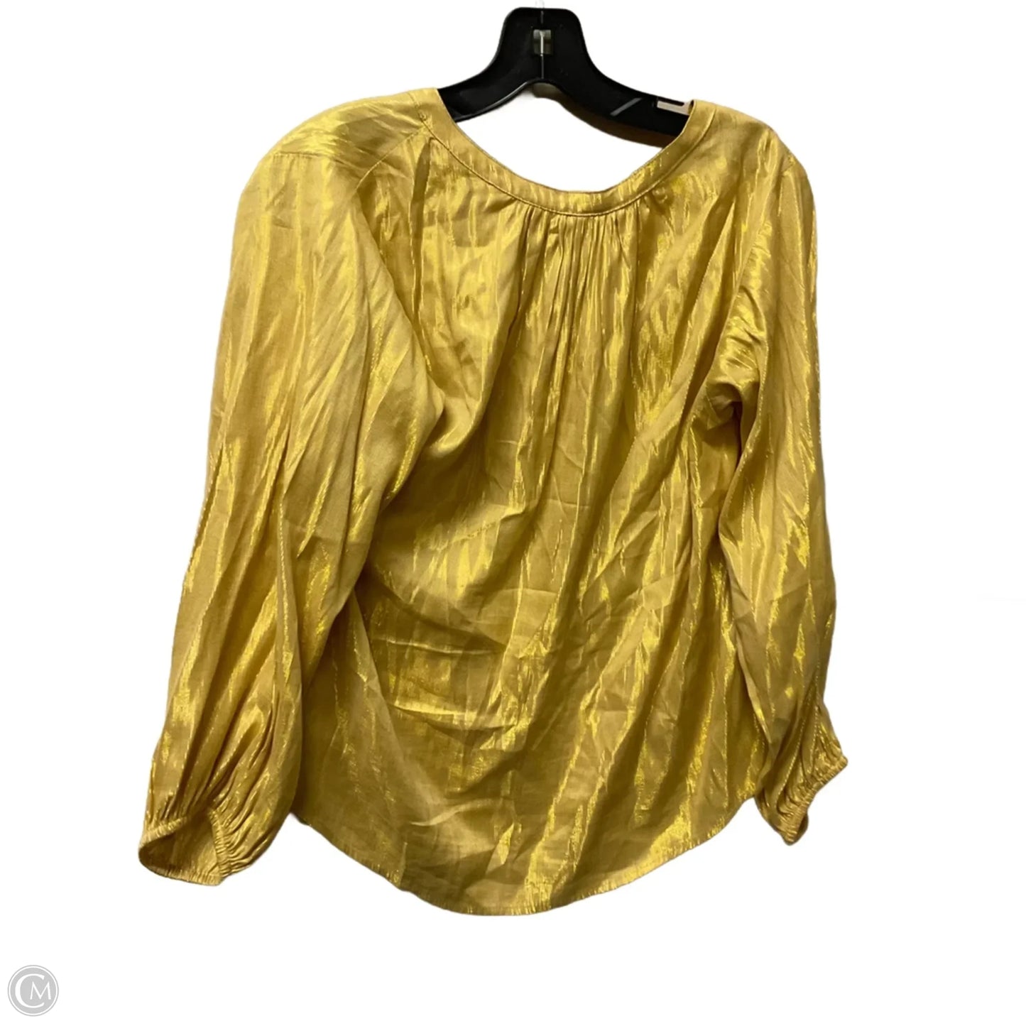 Top Long Sleeve By Velvet In Yellow, Size: S