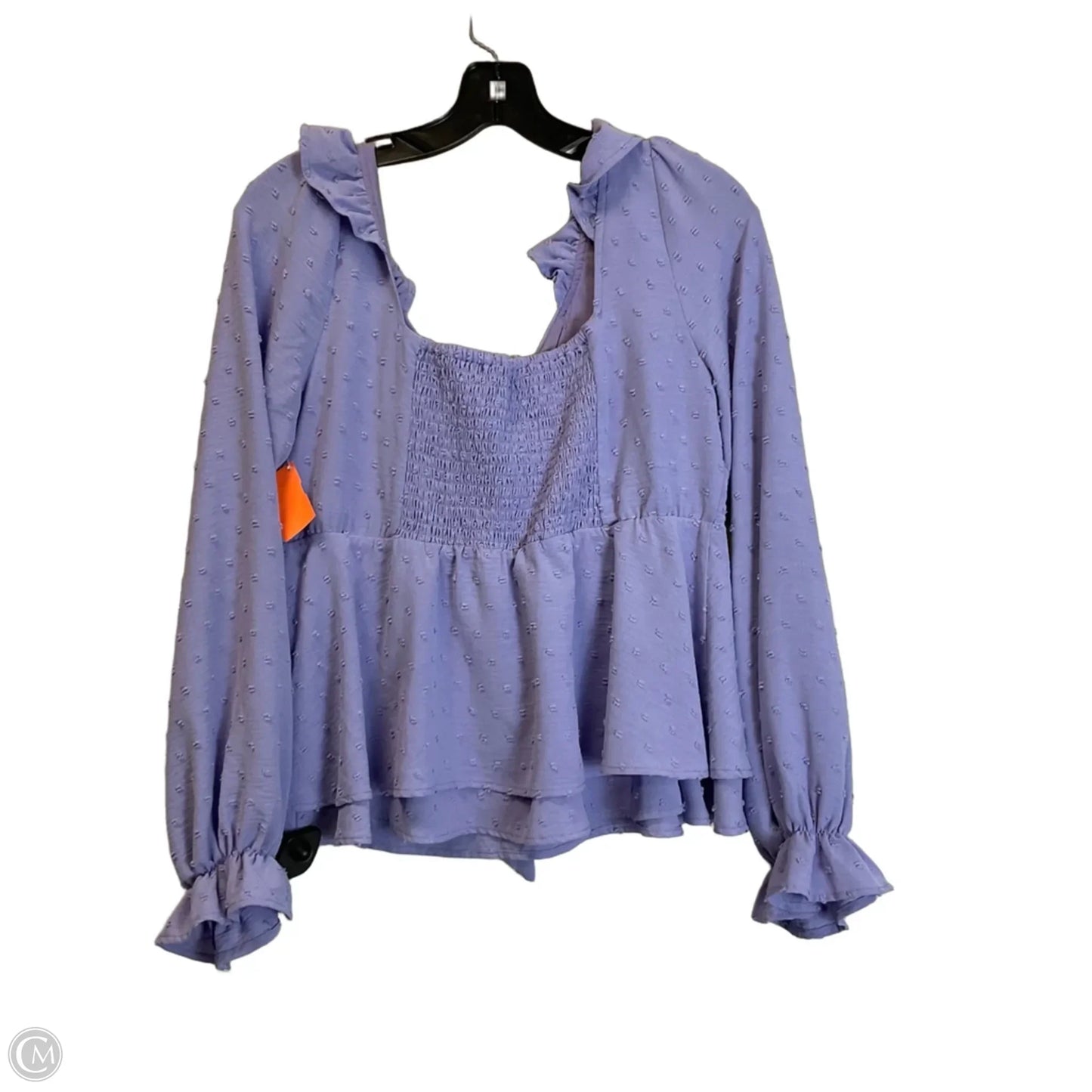 Top Long Sleeve By Peach Love Cream California In Purple, Size: M