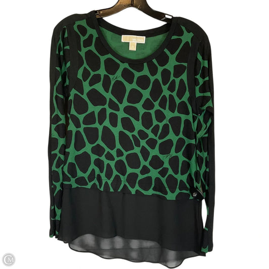 Top Long Sleeve By Michael By Michael Kors In Green, Size: Xs