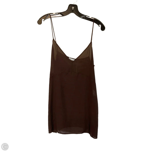 Top Sleeveless By Zara In Brown, Size: S
