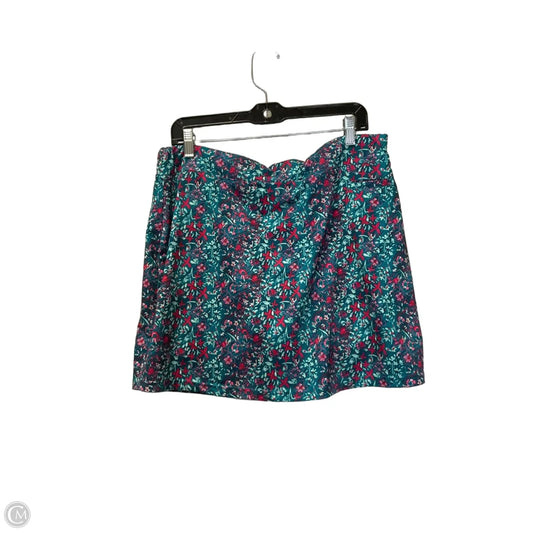 Athletic Skort By Pebble Beach In Floral Print, Size: L