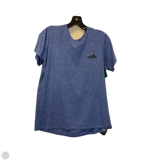 Top Short Sleeve By Patagonia In Blue, Size: L