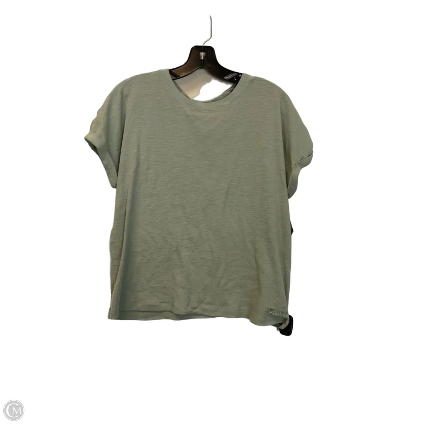 Top Short Sleeve By Dkny In Green, Size: L