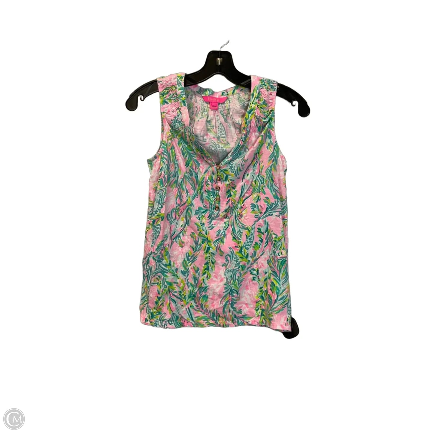 Top Sleeveless Designer By Lilly Pulitzer In Pink, Size: S