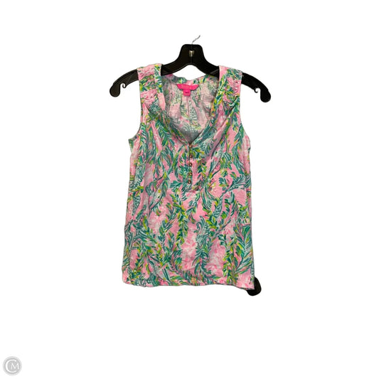 Top Sleeveless Designer By Lilly Pulitzer In Pink, Size: S
