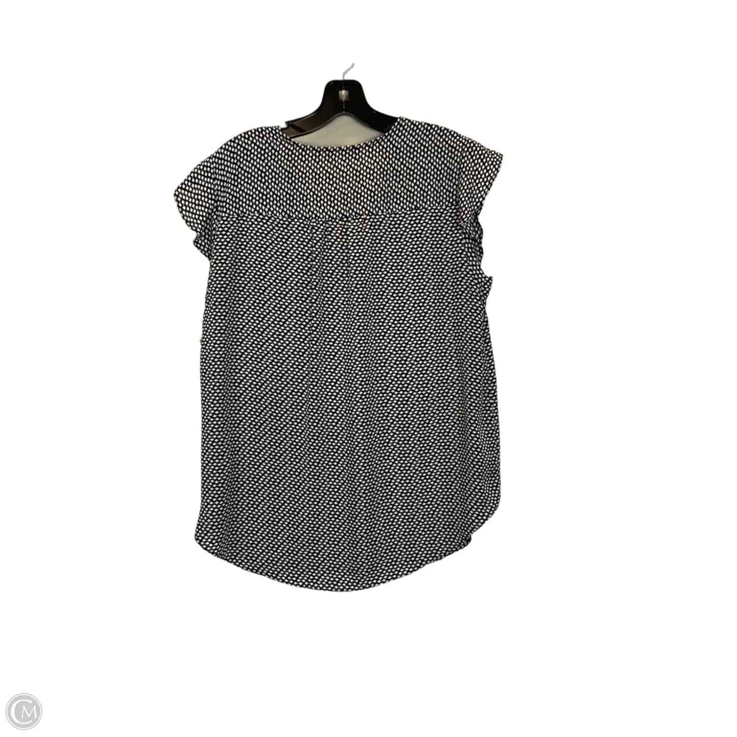 Top Sleeveless By Chaus In Black & White, Size: M