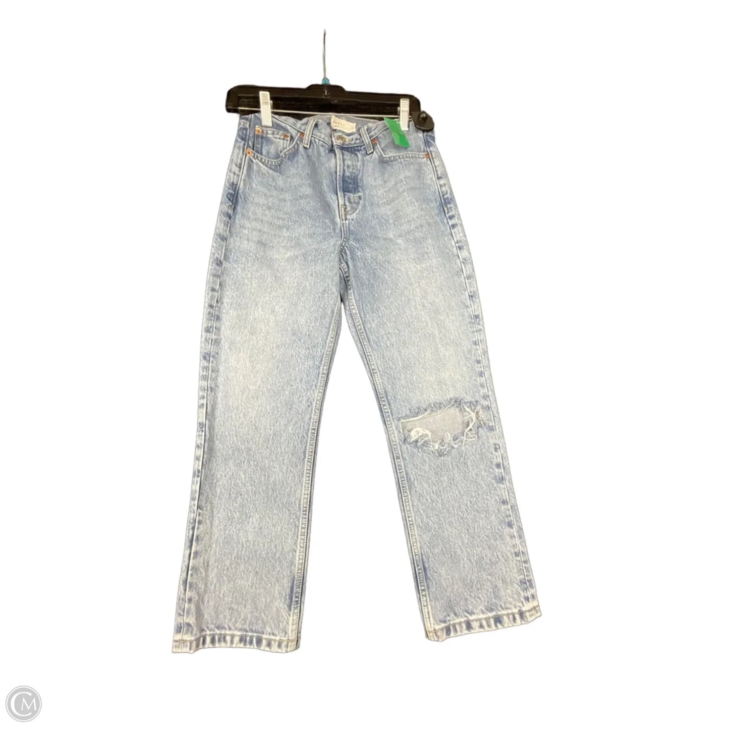 Jeans Straight By Top Shop In Blue Denim, Size: 4