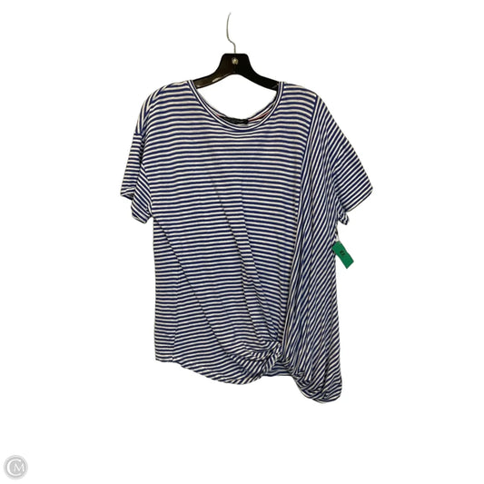 Top Short Sleeve By Tommy Hilfiger In Striped Pattern, Size: L