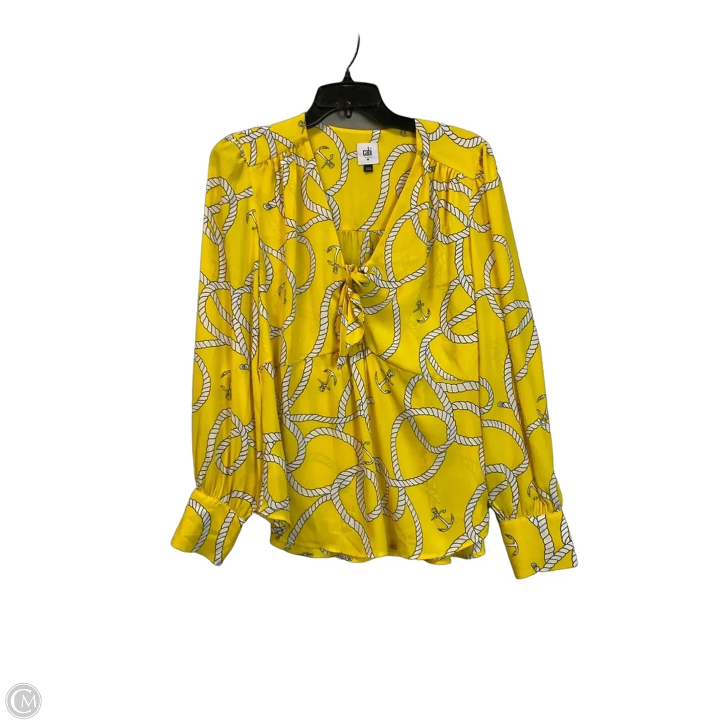 Top Long Sleeve By Cabi In Yellow, Size: M