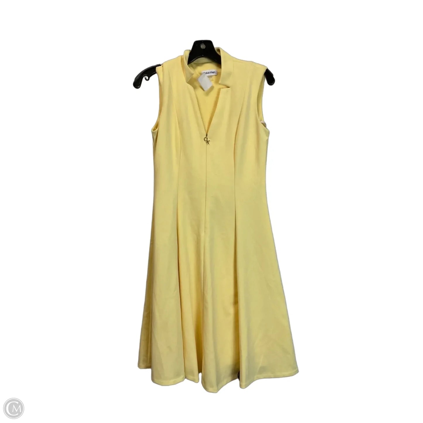 Dress Casual Short By Calvin Klein In Yellow, Size: 4