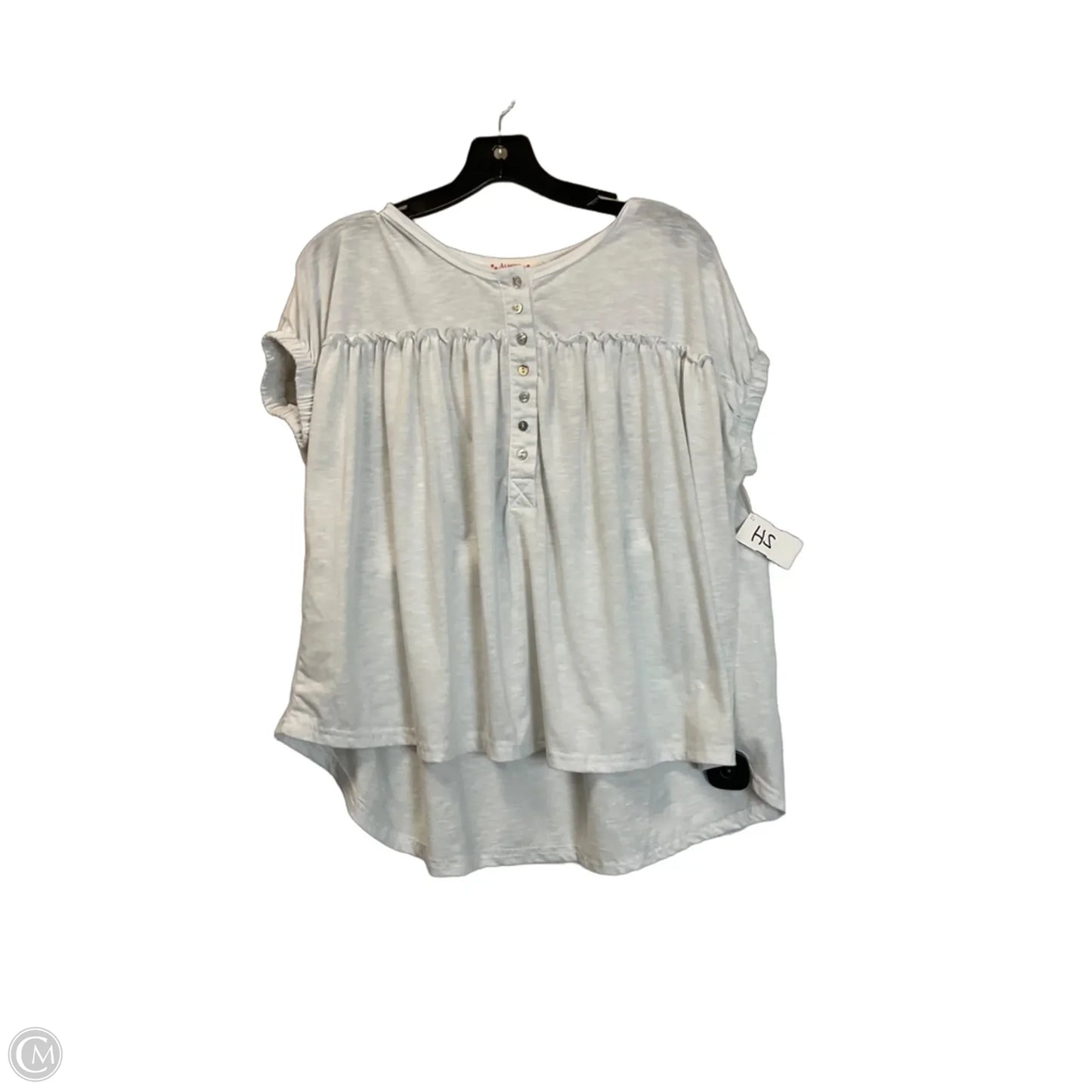 Top Short Sleeve By Almost Pink In White, Size: M