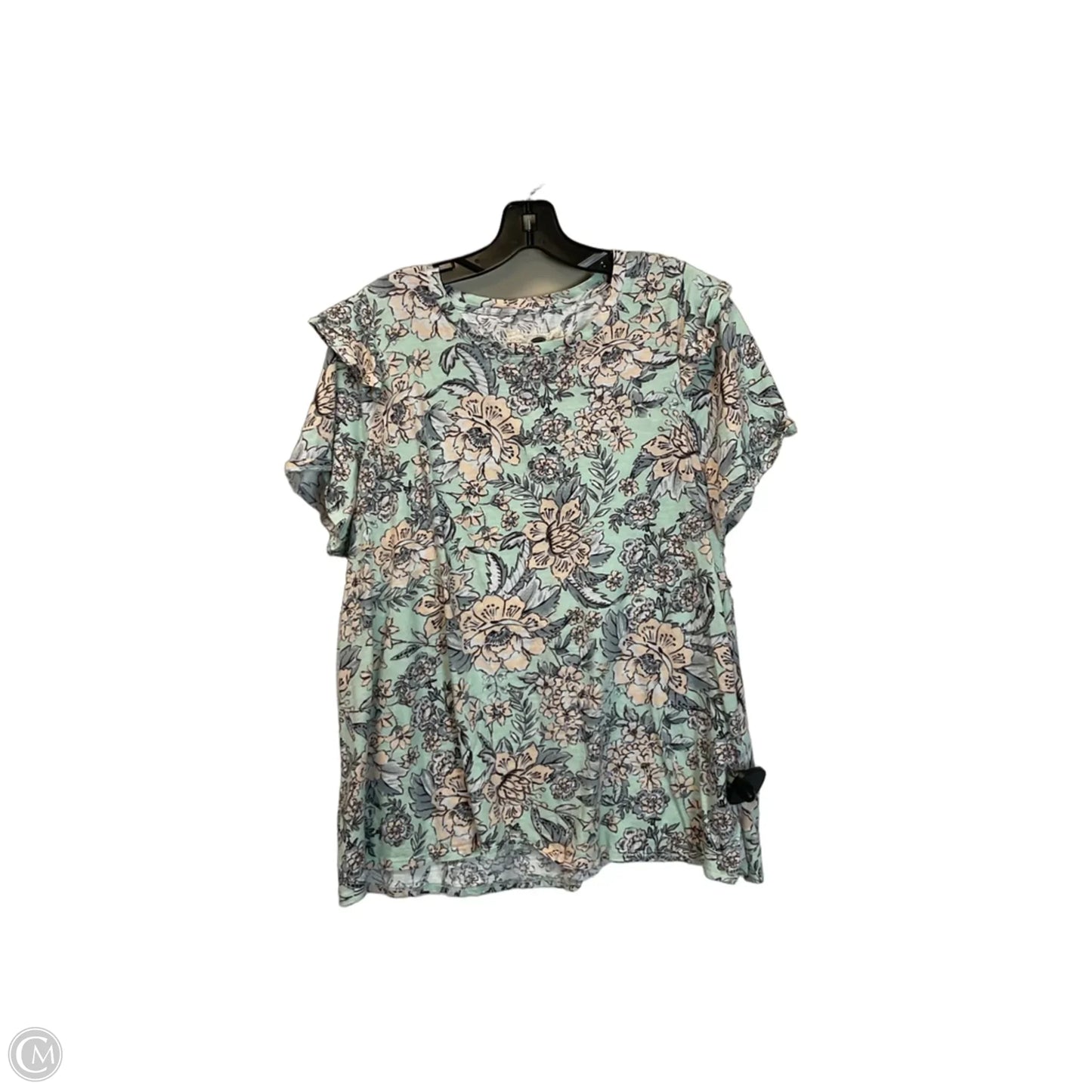 Top Short Sleeve By Cupio In Green, Size: 2x