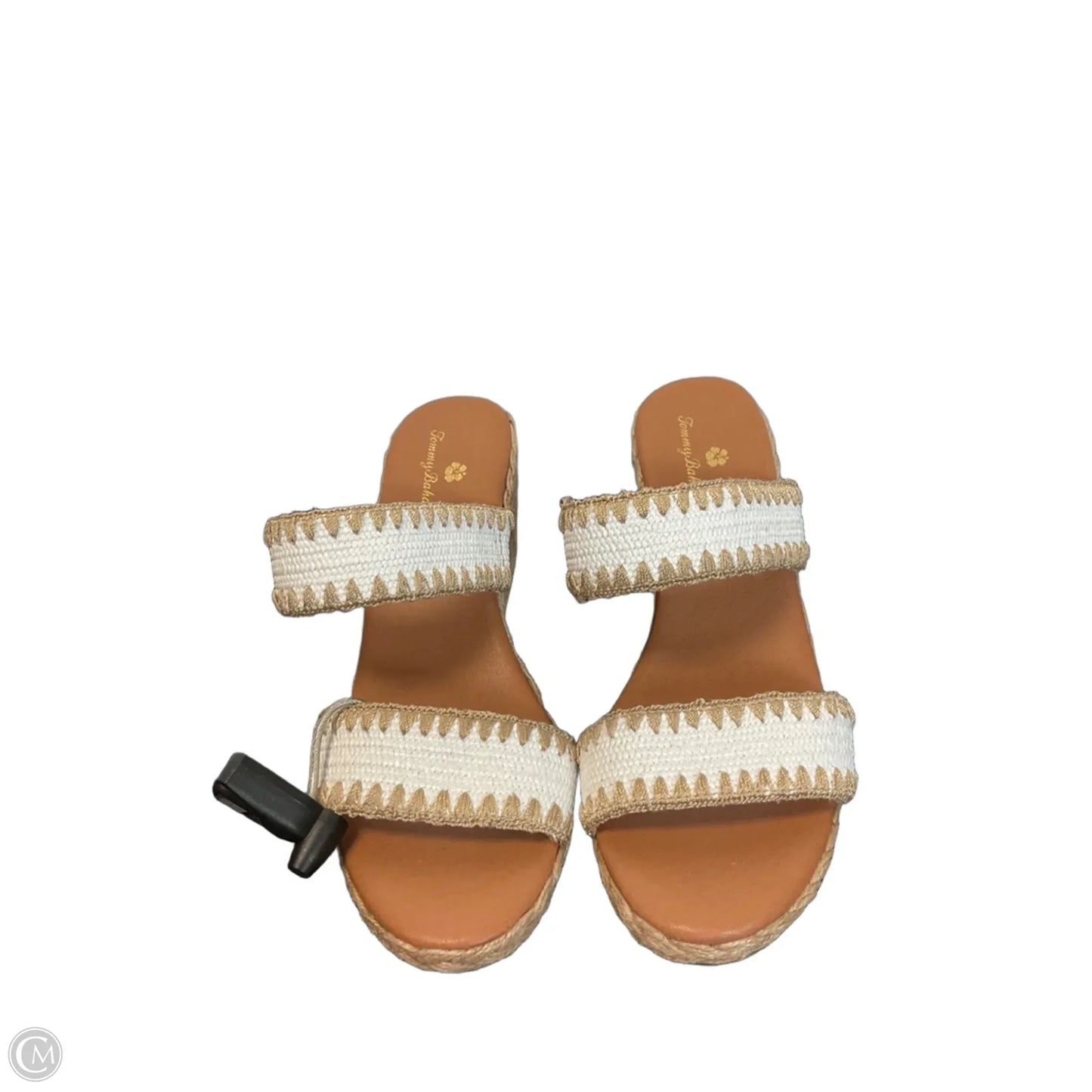 Sandals Heels Platform By Tommy Bahama In Brown & White, Size: 7.5